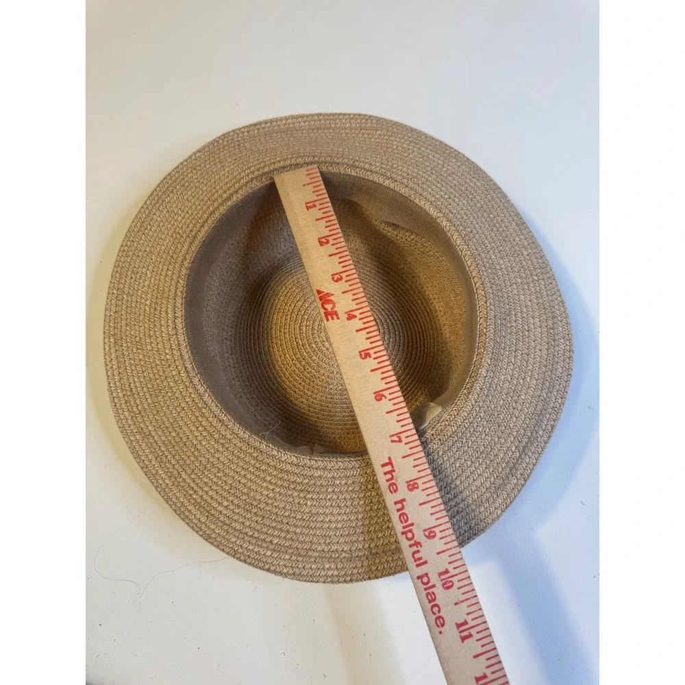 Betmar New York Women's Beige Braided Paper Blend Bucket Sun Hat One Size